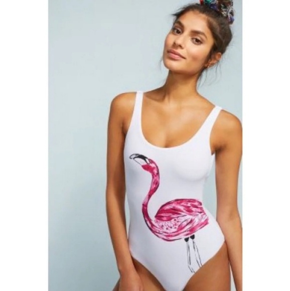 $195 NWT Anthro ONIA Flamingo High Cut Leg - Picture 8 of 11